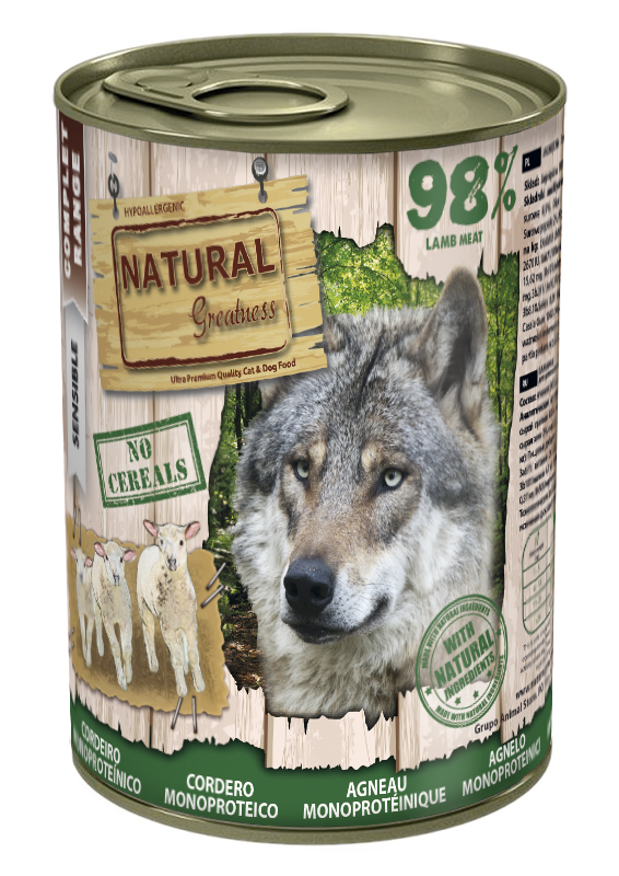 Natural Greatness Monoproteica de Cordero · lata