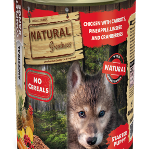 Natural Greatness Pollo con zanahoria y arándanos · lata cachorro